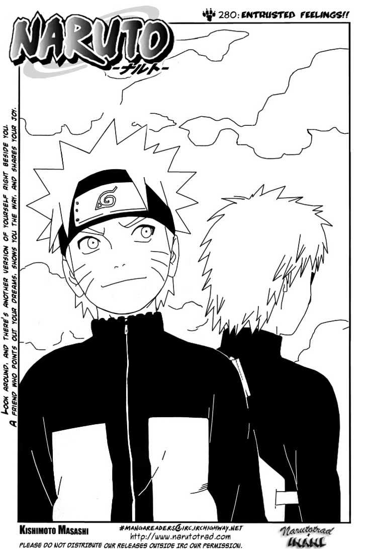 Naruto Vol.31 Chapter 280 : Entrusted Feelings!! - Picture 1