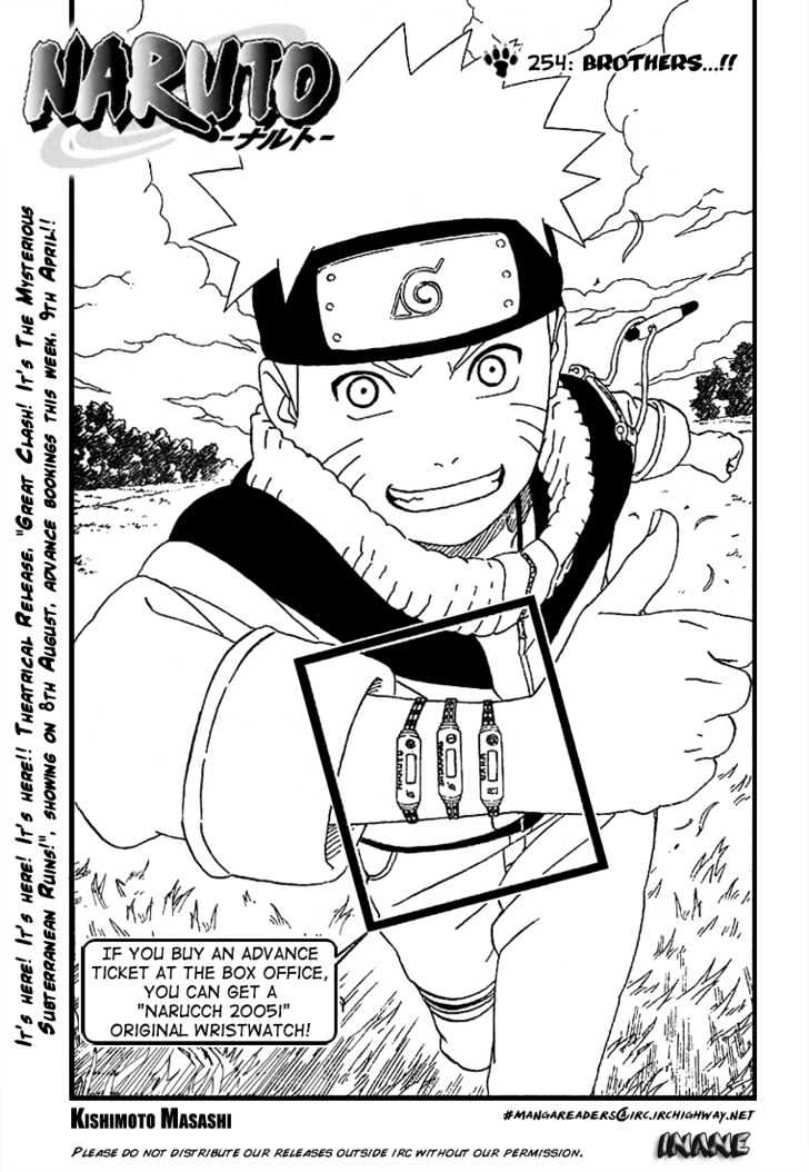 Naruto Vol.29 Chapter 254 : Brothers...!! - Picture 1
