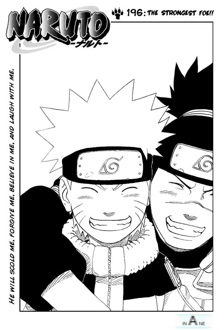 Naruto Vol.22 Chapter 196 : The Strongest Foe - Picture 1