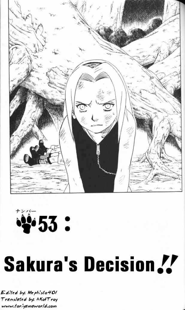 Naruto Vol.6 Chapter 53 : Sakura's Decision!! - Picture 1