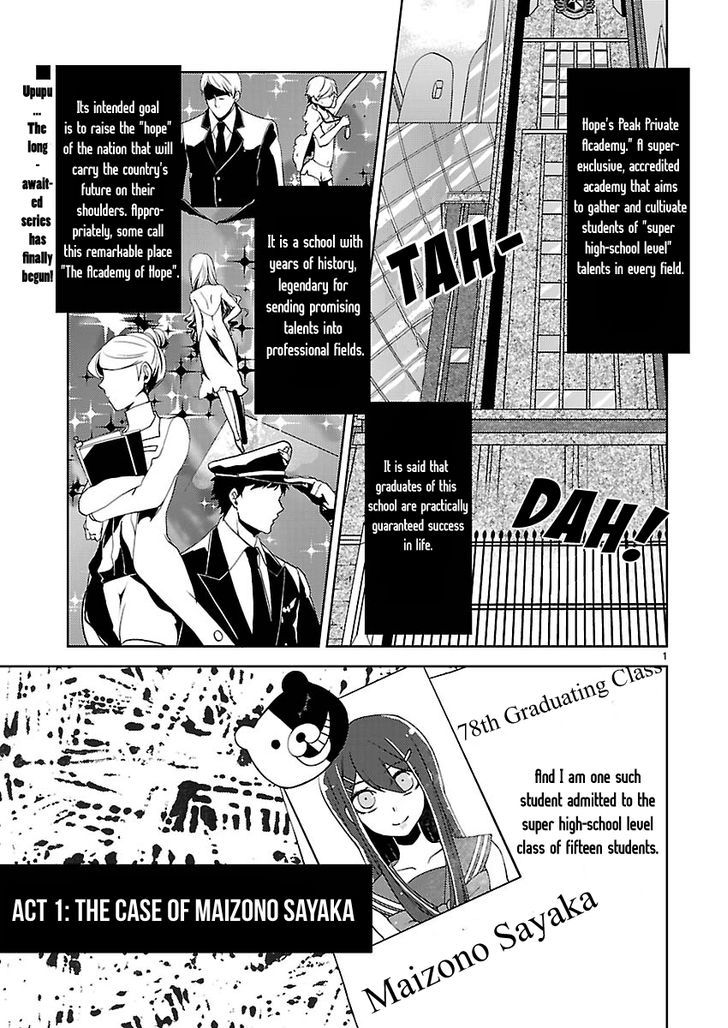 Danganronpa - Kibou No Gakuen To Zetsubou No Koukousei Chapter 1 : The Case Of Maizono Sayaka - Picture 1