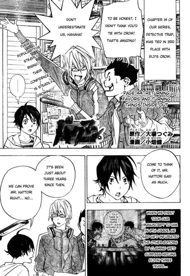 Bakuman Vol.6 Chapter 44 : Returning Favors And Turning Things Inside Out - Picture 1