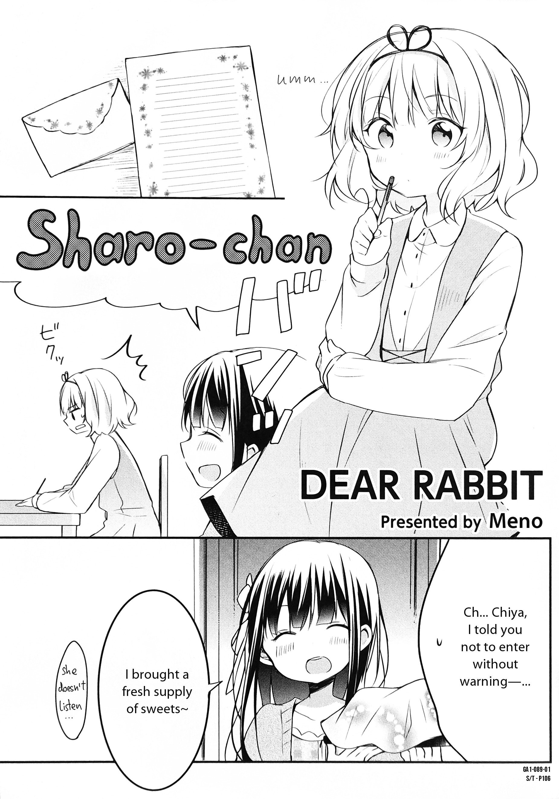 Gochuumon Wa Usagi Desu Ka? Anthology Comic Vol.1 Chapter 12 : Dear Rabbit [By: Meno] - Picture 1